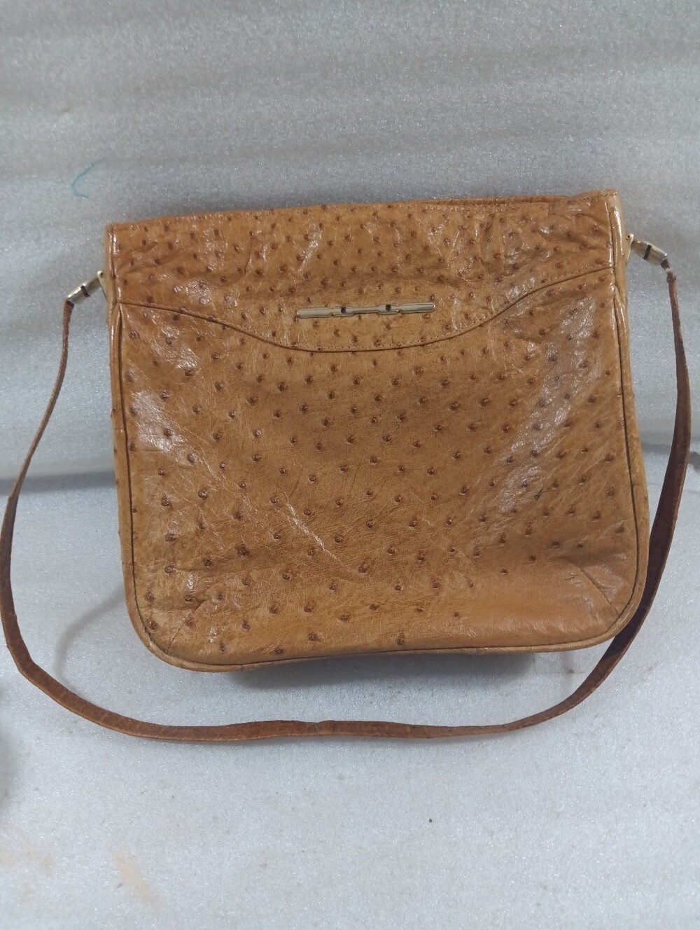 Vintage 60s Cobeau Luxury Ostrich Shoulder Bag